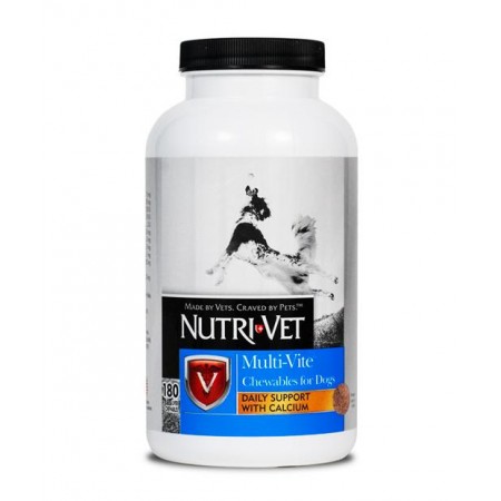 Nutri-Vet Multi-Vite Chewable Tablets for Dogs Мультивитамины для собак 180 шт (93529)